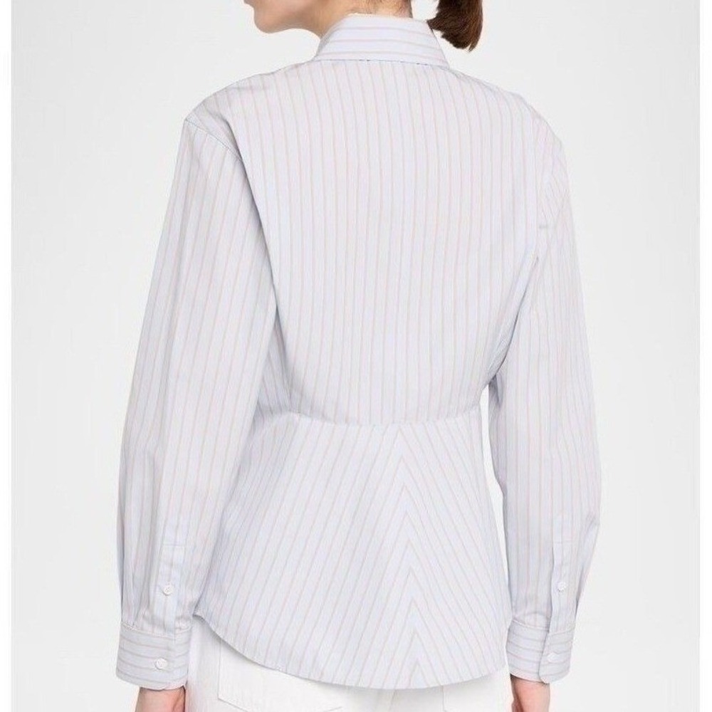 BNWT Lafayette 148 New York Aurora Premium Tailored Poplin Blouse, Reg $798 - Picture 3 of 15